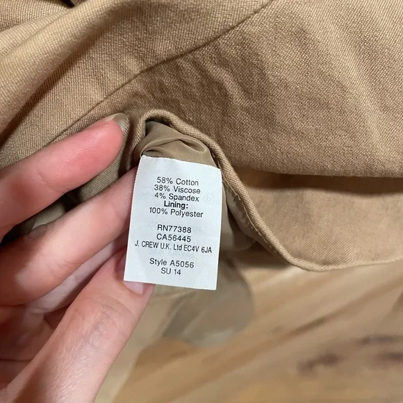 J. Crew Tan Stretchy Dress Size 4P. - Picture 9 of 10